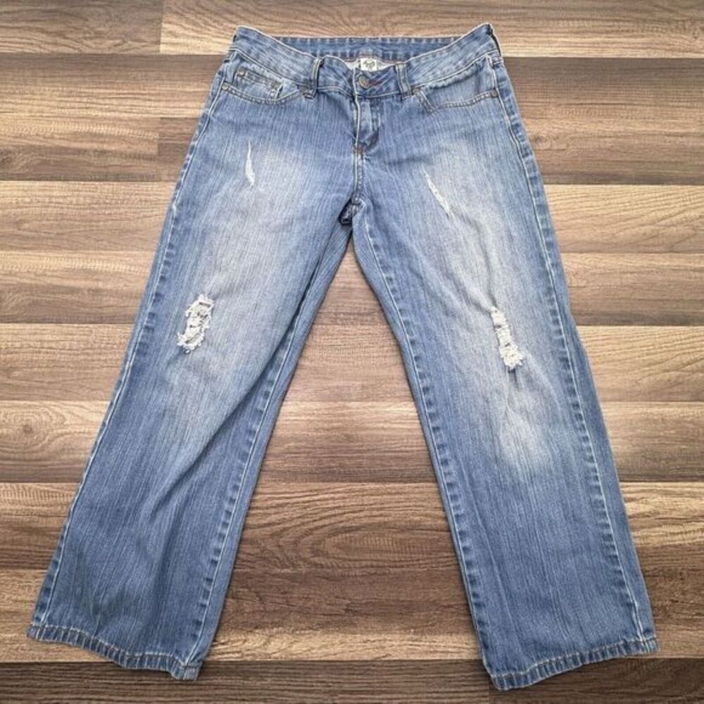 Prana Womens Jeans Size 4/23 Blue Skinny‎ Low Rise Crop Denim Short Inseam